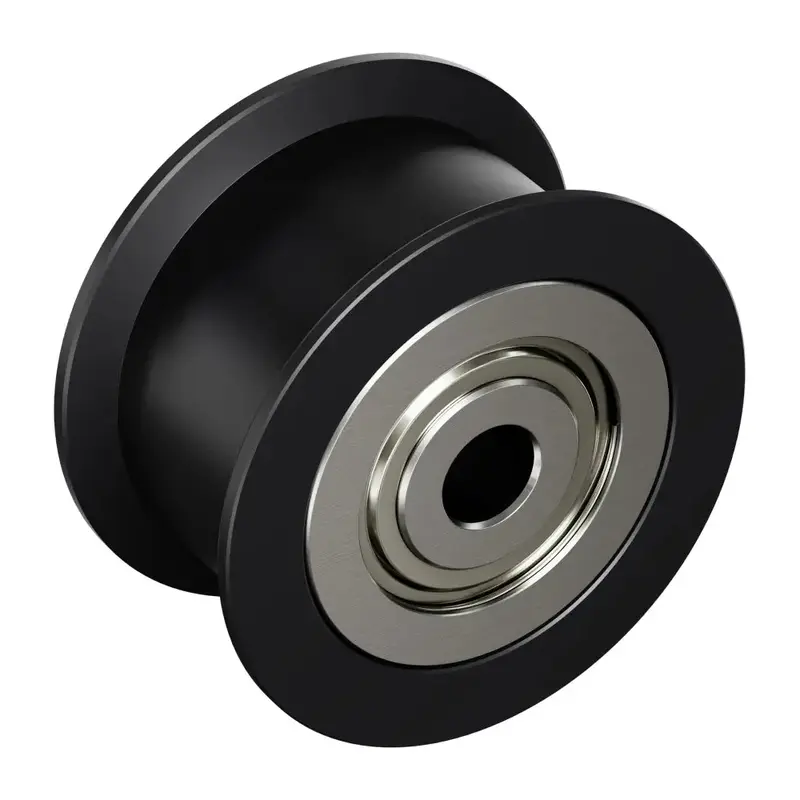 ServoCity Dual-Bearing Timing Belt Idler Pulley (4mm Bore, 18.5mm Diameter, 9.5mm inside Width)