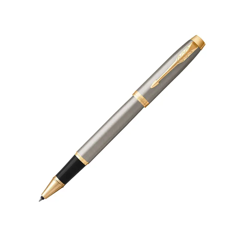 Parker IM Rollerball Pen in Brushed Metal with Gold Trim - NS1931663