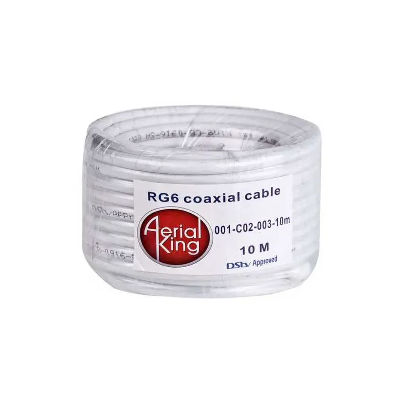 Aerial King C02-003-10M RG6 Cable White - 10M