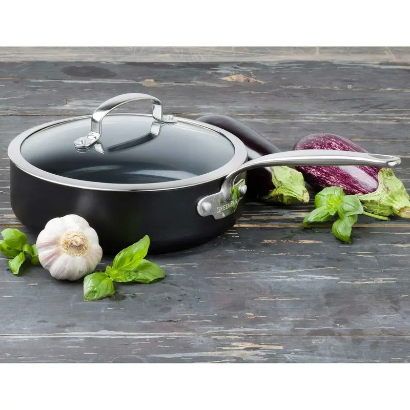 Greenpan 24cm Skillet with Glass Lid - Barcelona Range