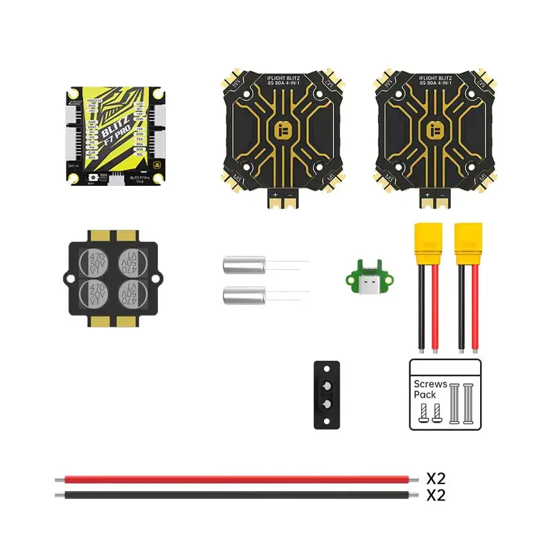 iFlight BLITZ F7 Pro Combo Set (E80 Pro 4-IN-1 ESC) (w/o CNC Alum Cover
