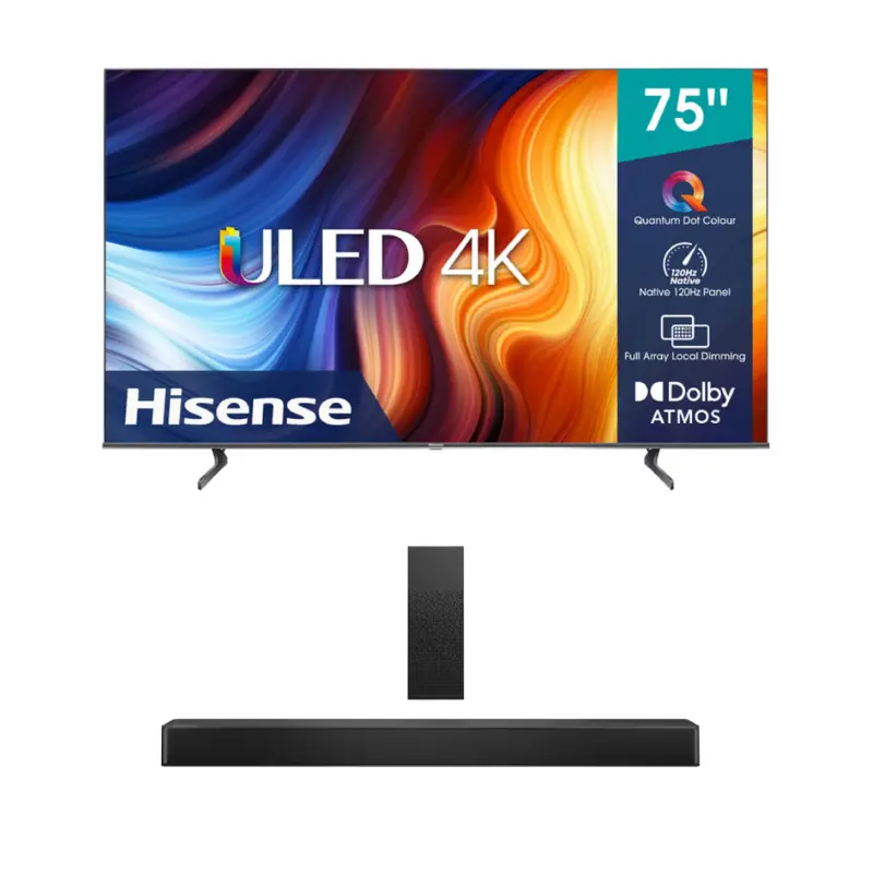 Hisense 75U7H ULED TV - 75" + Hisense HS2100 Soundbar