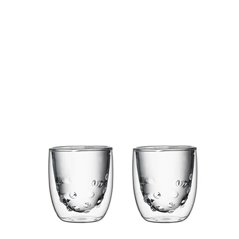 QDO Element Water 75ml Double Wall Glasses - 2pk