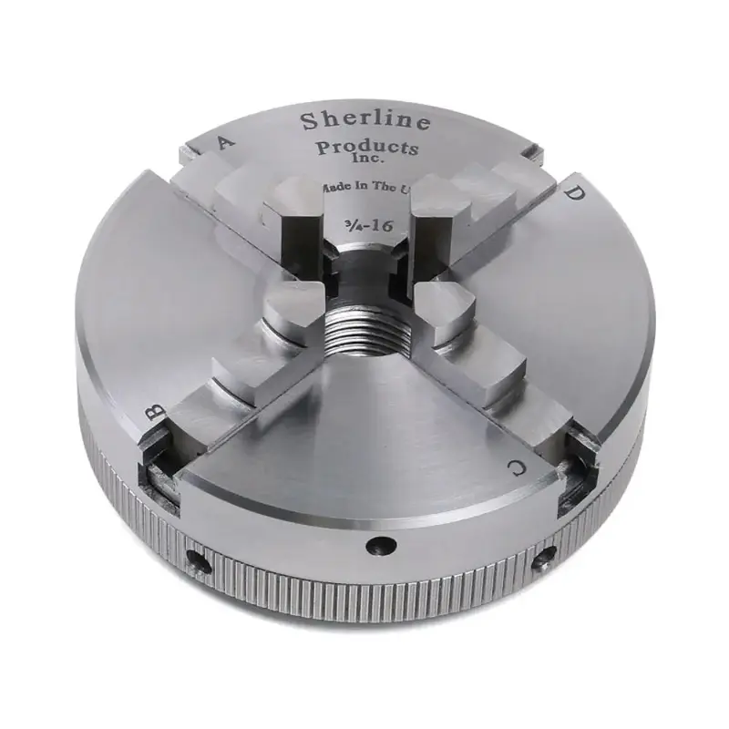Sherline 2.5" 4-Jaw Self Centering Chuck (12mm x 1mm)