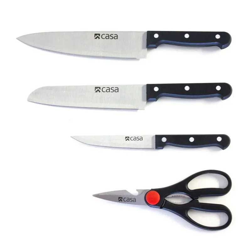 Casa CAKS03 Treviso 4pc Knife & Kitchen Set