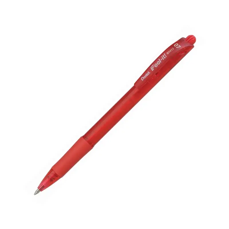 Pentel BX417-R Feel-It Retractable Pen 0.7 - Red