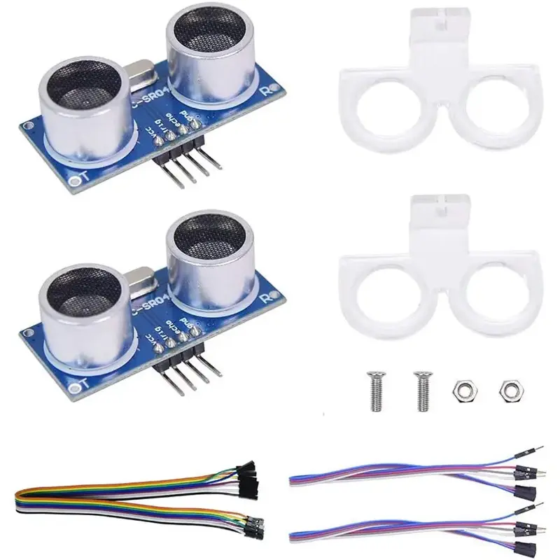 2pcs Ultrasonic Module Distance Sensor with 2pcs Mounting Bracket for Raspberry Pi Arduino Uno R3 Mega 2560 Nano Smart Robotics Projects