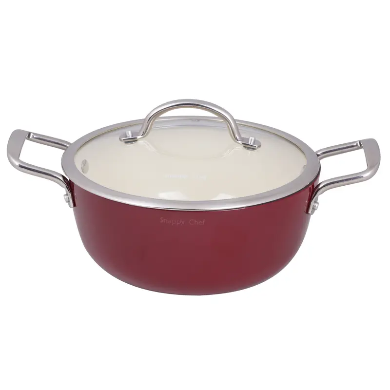 Snappy Chef 24cm Superlight Cast-Iron Casserole - CIRCA024