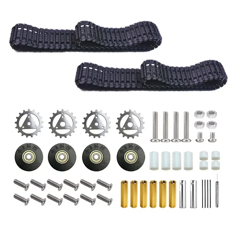 Adjustable Robot Tank Treads Kit with Drive Gears & Pin Removal Tool  Durable Tracks for DIY RC Cars, Robotics Projects, and Model Vehicles