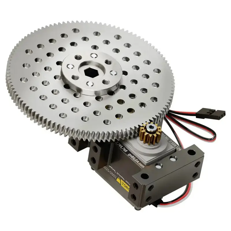 ServoCity Stingray-9 Servo Gearbox (6.7 rpm, 3150 Oz-in Torque, Continuous Rotation)