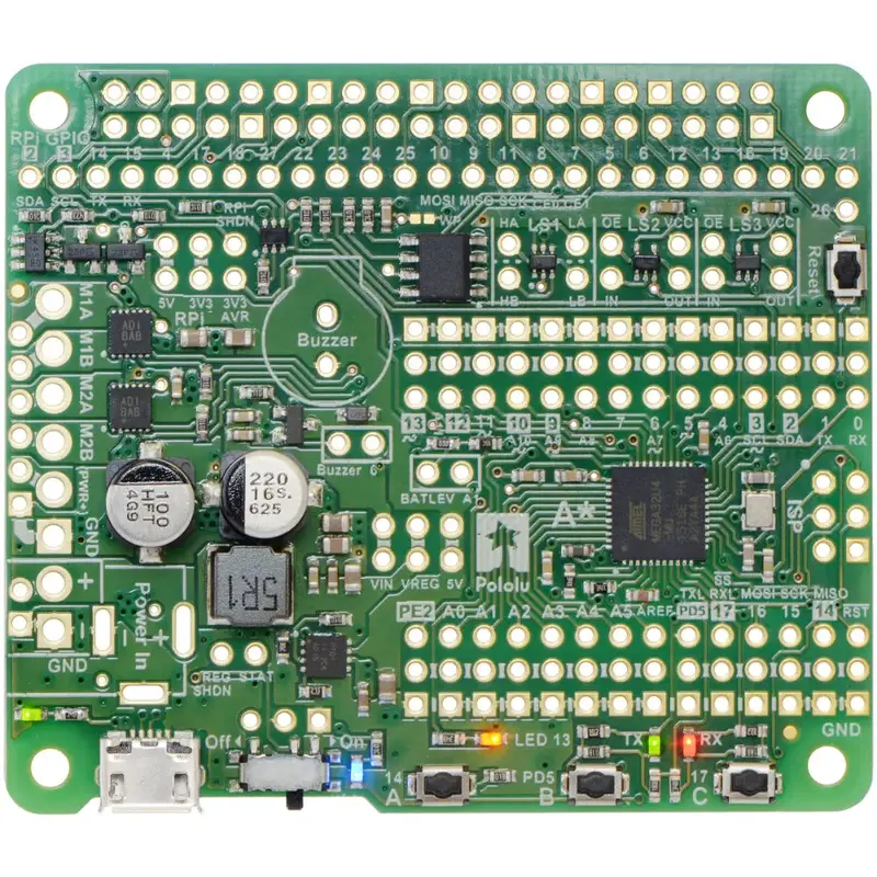 A-Star 32U4 Robot Controller SV w/ Raspberry Pi Bridge (SMT Components Only)