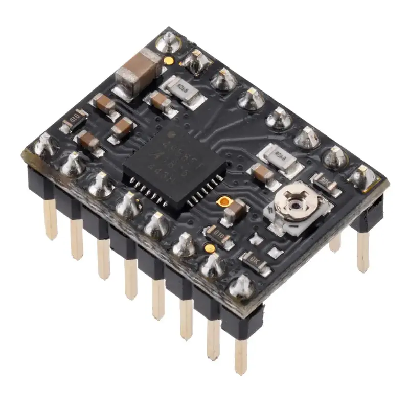 Pololu A4988 Stepper Motor Driver Carrier, Black Edition (Header Pins Soldered)