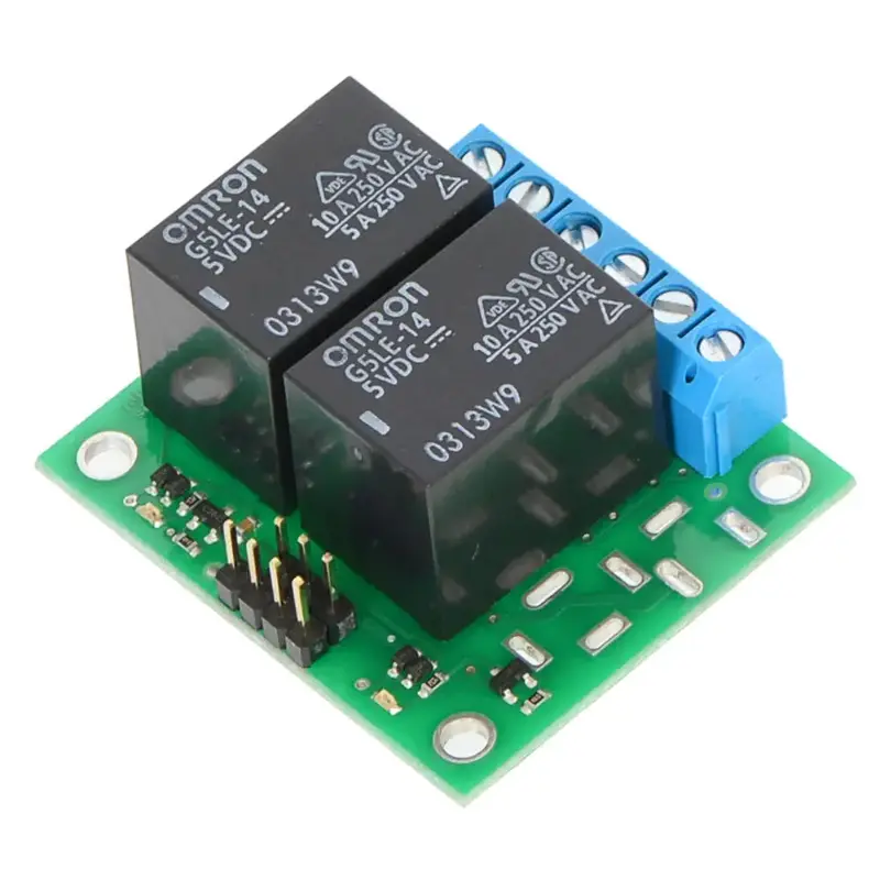 Pololu Basic 2-Channel SPDT Relay Carrier w/ 12VDC Relays (Partial Kit)