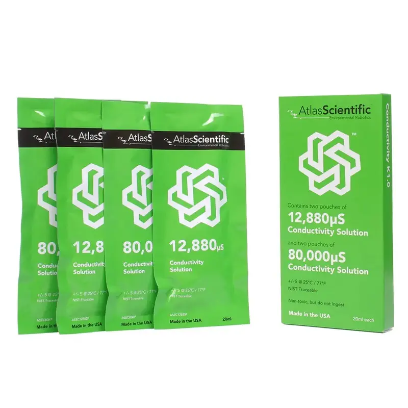 Atlas Scientific Conductivity Calibration K 1.0 Set (4 Pouches)