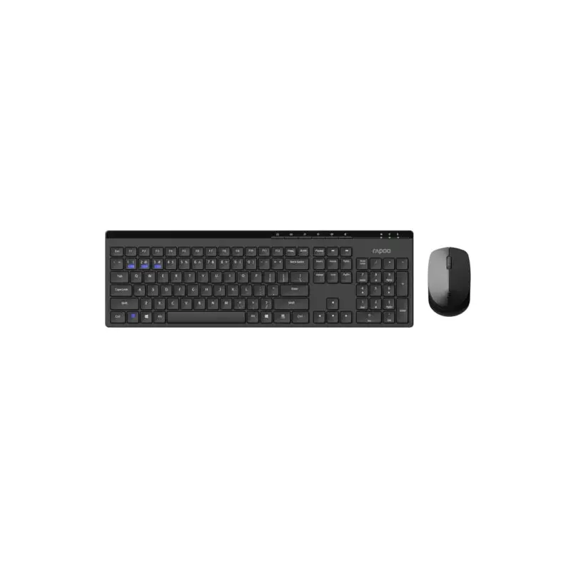 Rapoo 8100GT Multimode Wireless Keyboard and Mouse Combo Black