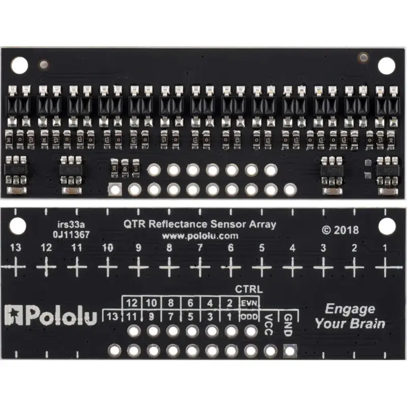 Pololu QTR-HD-13A Reflectance Sensor Array: 13-Channel, 4mm Pitch, Analog Output