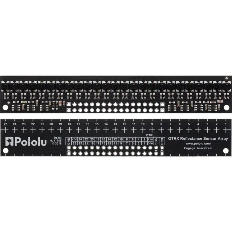 Pololu QTRX-HD-25A Reflectance Sensor Array: 25-Channel, 4mm Pitch, Analog Output, Low Current