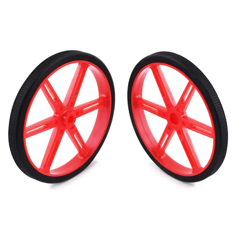 Pololu Wheel for Standard Servo Splines (25T, 5.8mm) - 9010mm, Red, 2-Pack