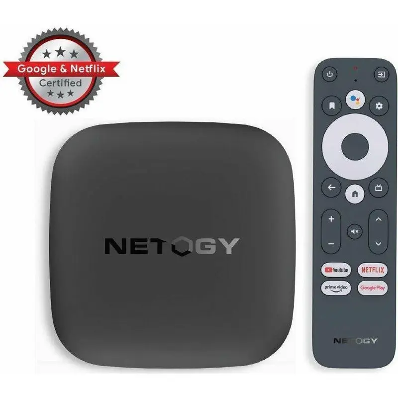 Netogy Nova 4K Ultra HD Android TV Box - Netflix and Google Certified