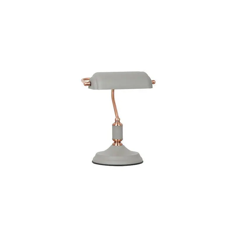 Radiant Bankers Table Lamp - Grey / Copper