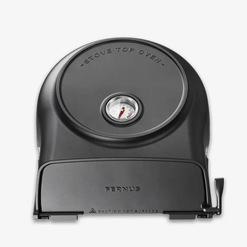 Fernus Stove Top Pizza Oven - Charcoal Matted Black