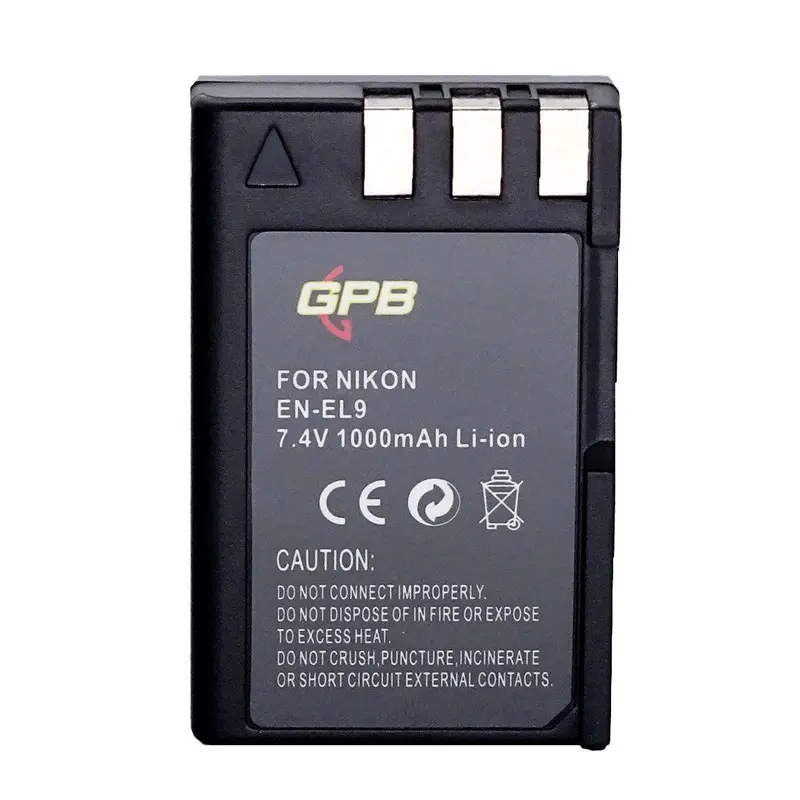 GPB EN-EL9a Rechargeable Digital Camera Battery for Nikon