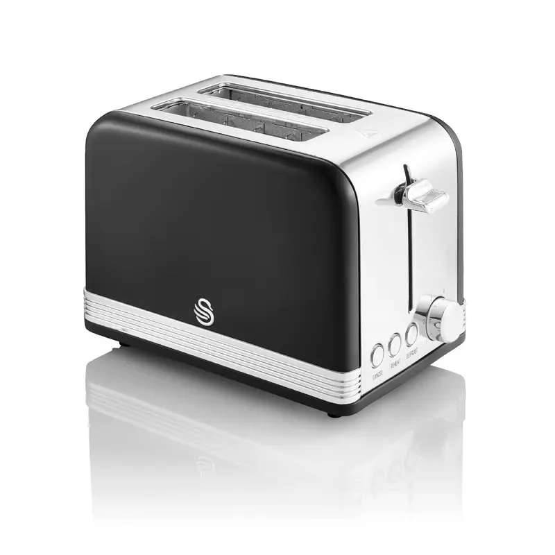 Swan SRT2B Retro Black 2 Slice Toaster