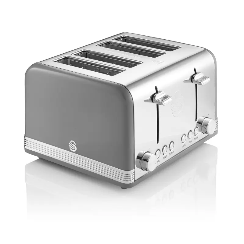 Swan SRT4G Retro Grey 4 Slice Toaster