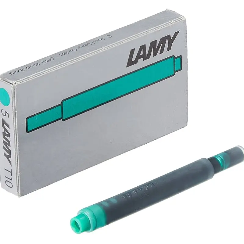 LAMY T10 Fountain Pen Ink Cartridges 5 Pack - Green