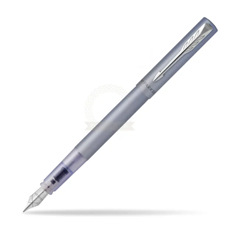 Parker Vector Xl Metallic Silver Blue Fountain Pen - NS2159745