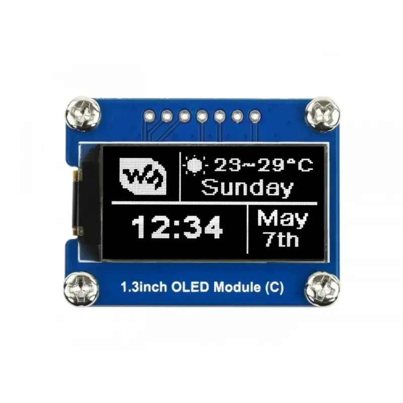 Waveshare 1.3" OLED Display Module, 64128 Resolution, SPI/I2C Interface