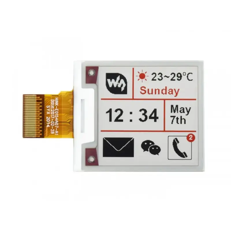 Waveshare 1.54" E-Ink Raw Display Panel, 200x200, 3-Color