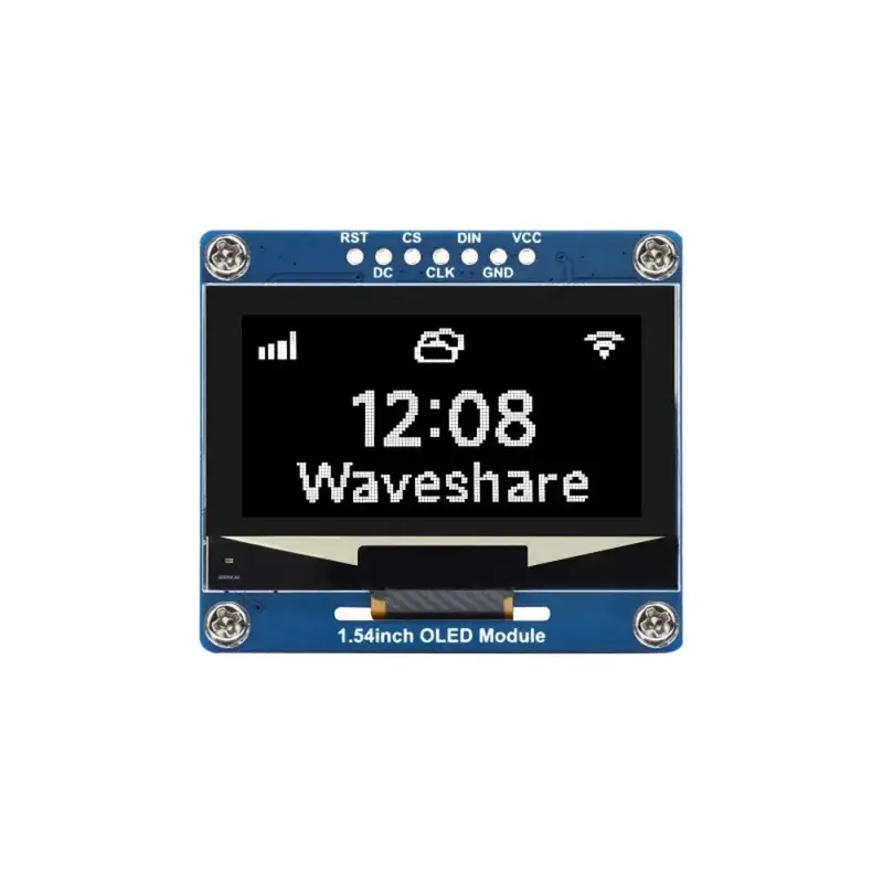 Waveshare 1.54" OLED Display Module, 12864 Resolution, SPI/I2C Communication (Blue)