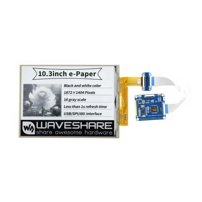 Waveshare 10.3" Flexible E-Ink Display HAT for Raspberry Pi, 18721404