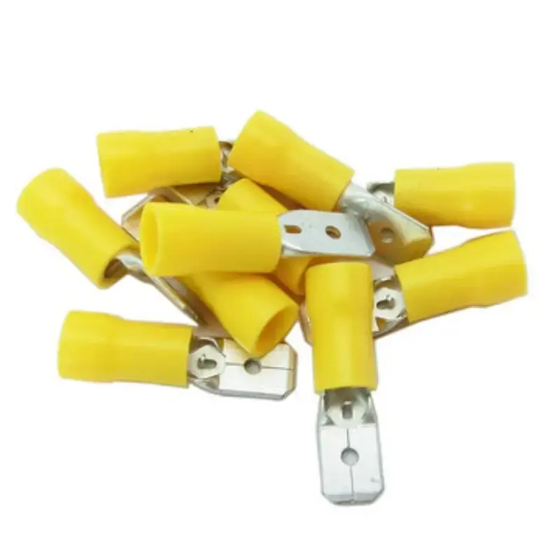 AndyMark 10-12 AWG Yellow Male Tab Connector Qty. 10