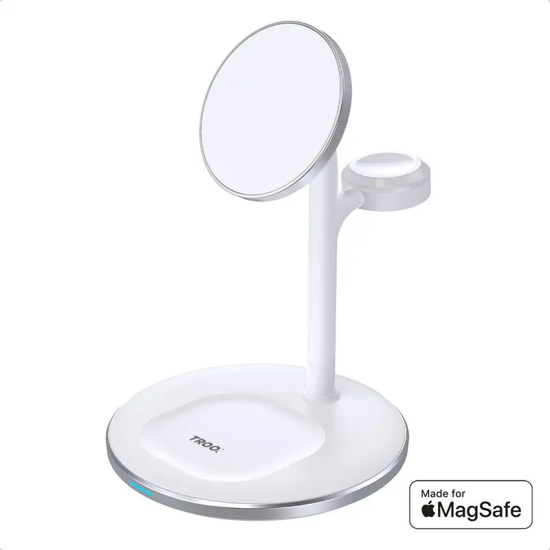 TROO Certified 15W Fast Charge 3-IN-1 MagSafe Wireless Charging Stand