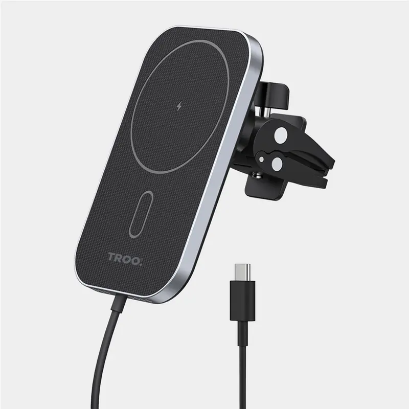 TROO Certified 20W Fast Charge MagSafe Wireless Car Charger - T200-F-201BK