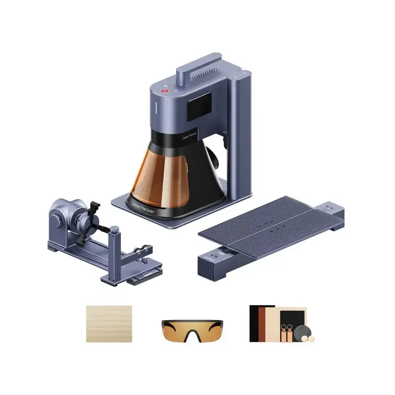 LaserPecker LP5 Smart 20W Fiber + Diode Laser Engraver - Deluxe Bundle