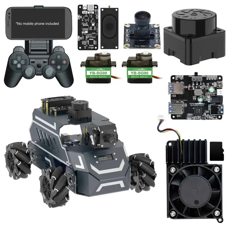 ROSMASTER M1 AI Large Model ROS2 Robot with Mecanum Wheel--Standard without RaspberryPi 5 8G