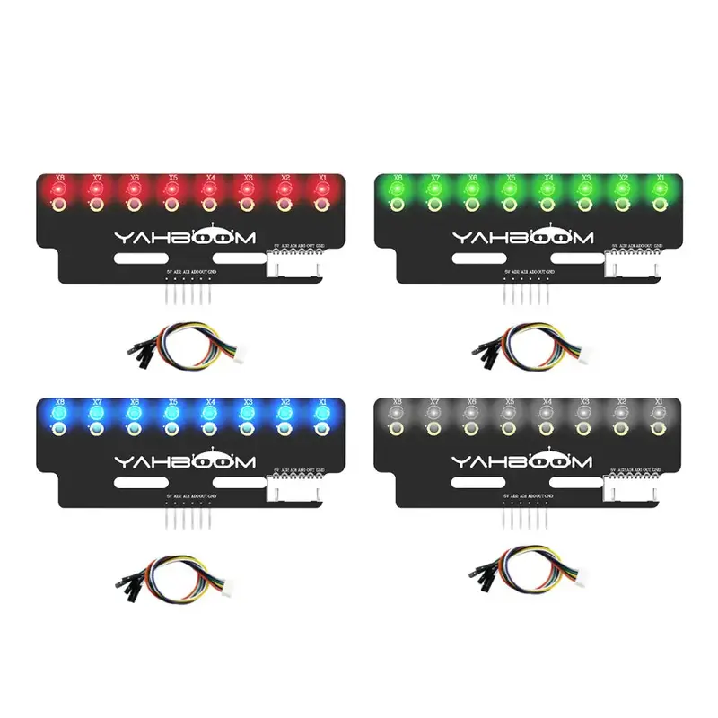 Yahboom 8-channel grayscale line tracking sensor module-A Set(RGBW)