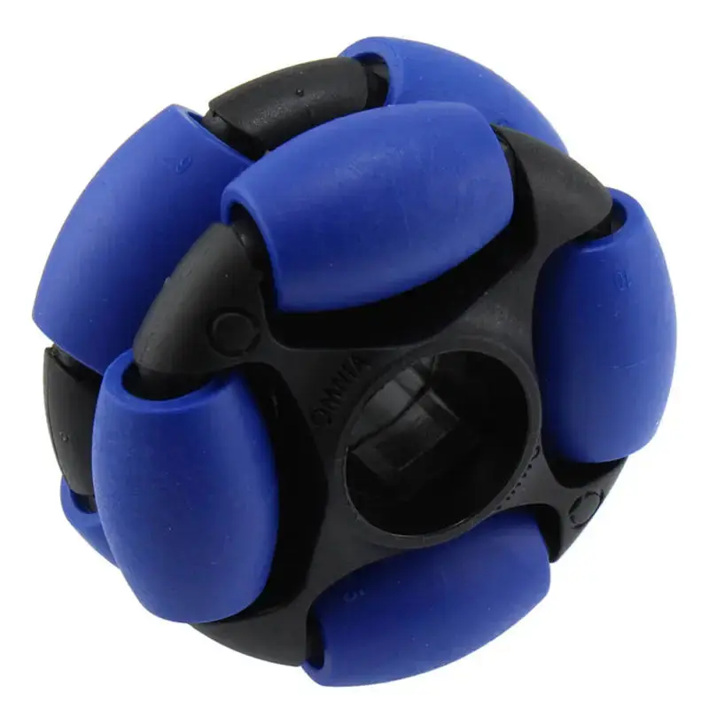 AndyMark 2in. Dualie Omni Wheel 14mm Hex Blue