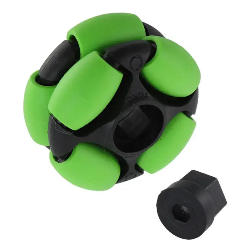 AndyMark Dualie Omni Wheel 2in. 5mm Hex Green