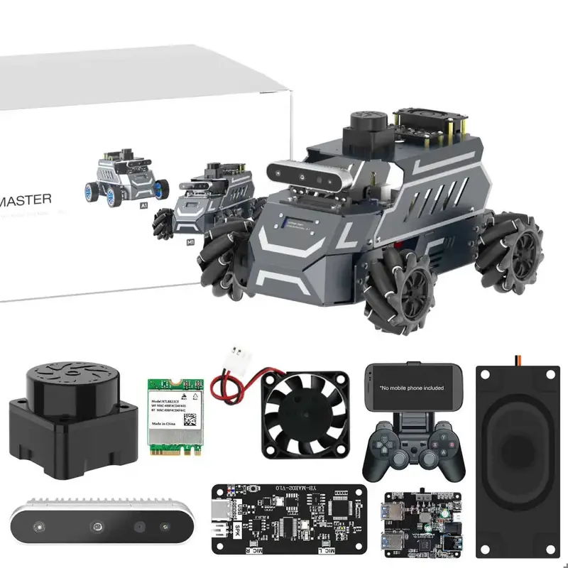 ROSMASTER M1 AI Large Model ROS2 Robot with Mecanum Wheel--Superior without Jetson NANO 4GB SUB