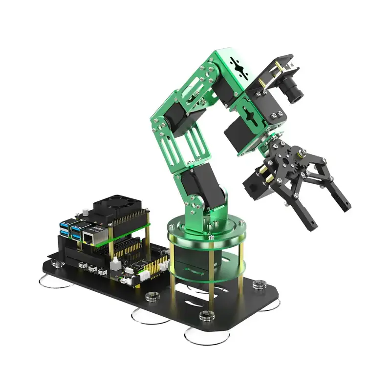 Yahboom Robot Arm 6DOF AI Programmable Electronic DIY Hand Building with Camera for Adults ROS Open Source for Raspberry Pi 5(With RPi 5 8G board)