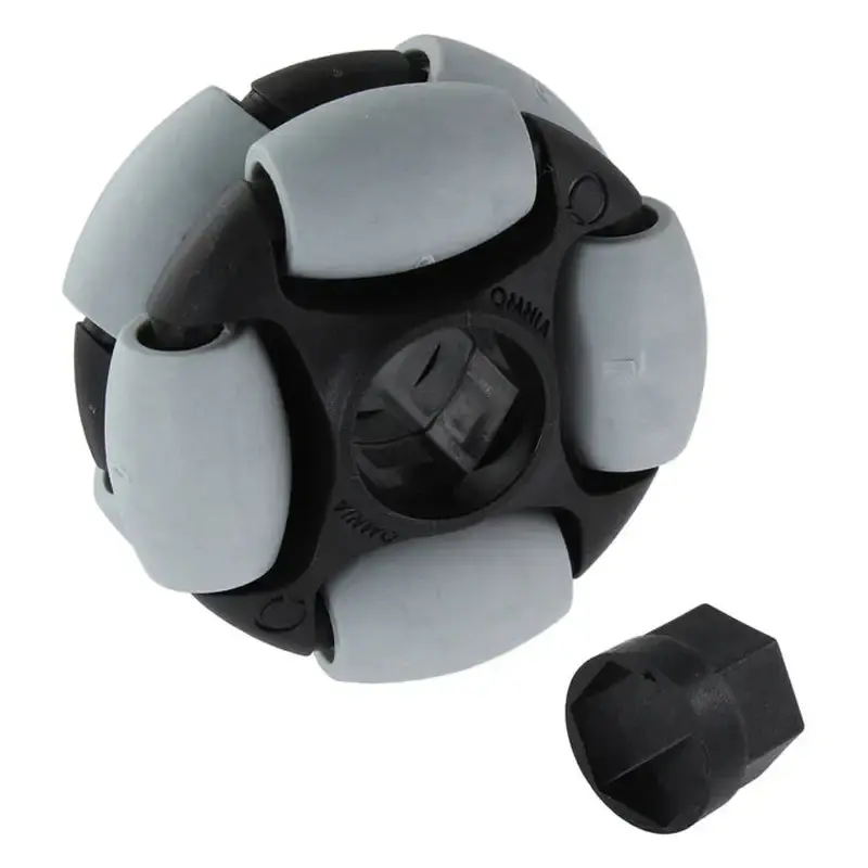 AndyMark 2in. Dualie Omni Wheel 1/2in. Hex Gray