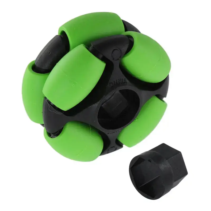 AndyMark 2in. Dualie Omni Wheel 1/2in. Hex Green