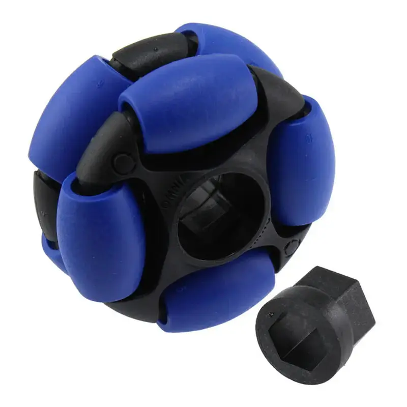 AndyMark 2in. Dualie Omni Wheel 3/8in. Hex Blue