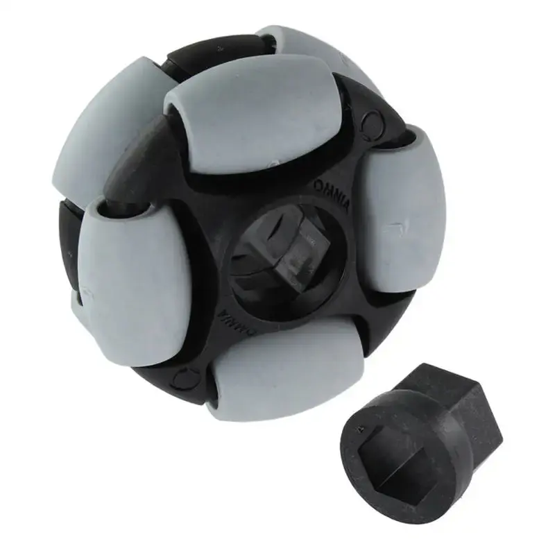 AndyMark 2in. Dualie Omni Wheel 3/8in. Hex Gray