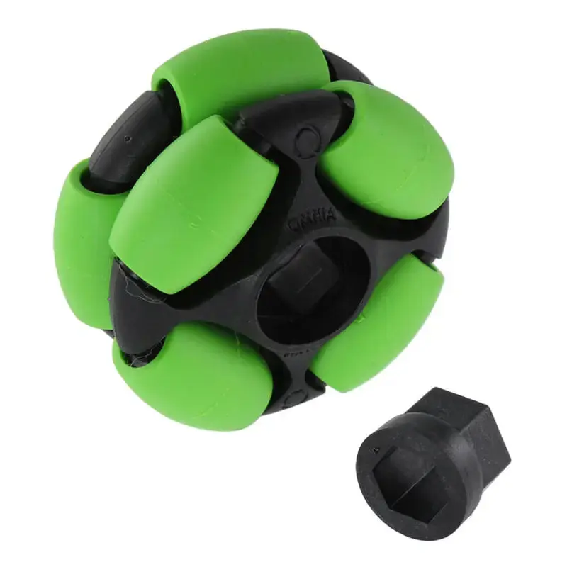 AndyMark 2in. Dualie Omni Wheel 3/8in. Hex Green