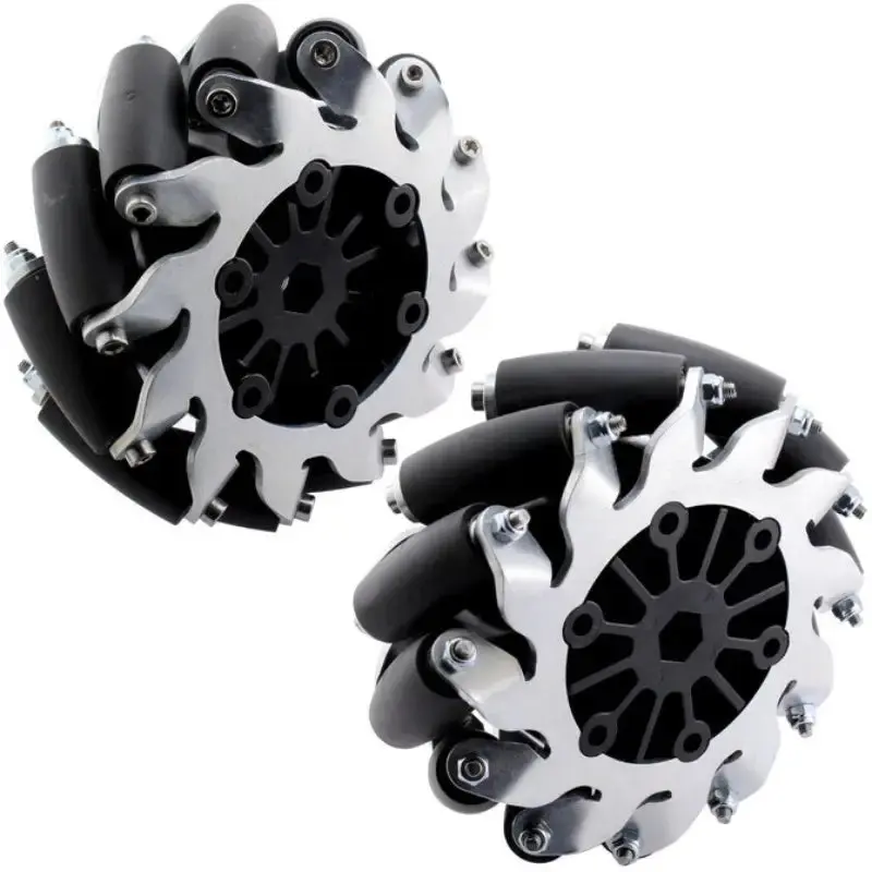 AndyMark 4in. BB Mecanum Wheel 0.375in. Hex Bore Full Set
